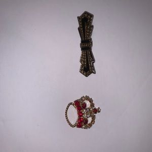 Lot Of 2 Costume Jewelry Pins